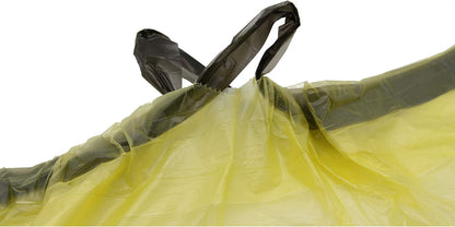 Lot de 5 rouleaux de sacs jaunes de 90 litres - 15 µ - 13 sacs par rouleau - Avec cordon de serrage pratique