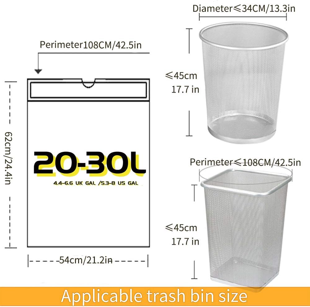 sac poubelle transparent 20l ultra resistant solide